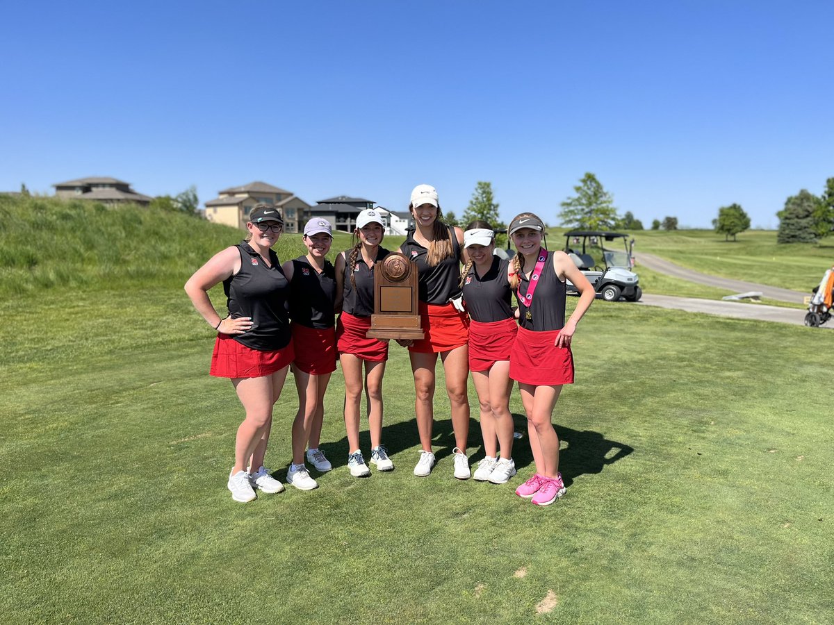 Great season for the Lions - 6th place finish at state! <a href="/rupp_morgan/">Morgan Rupp</a> was the individual champion!! Lucky to have coached such a great group of athletes. They accomplished so much this season! #LuckyCoach #Saucy #LMGolf