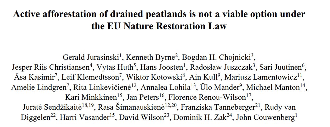 Active afforestation of drained peatlands is not a viable option under the EU Nature Restoration Law

wwfcee.org/uploads/nature…