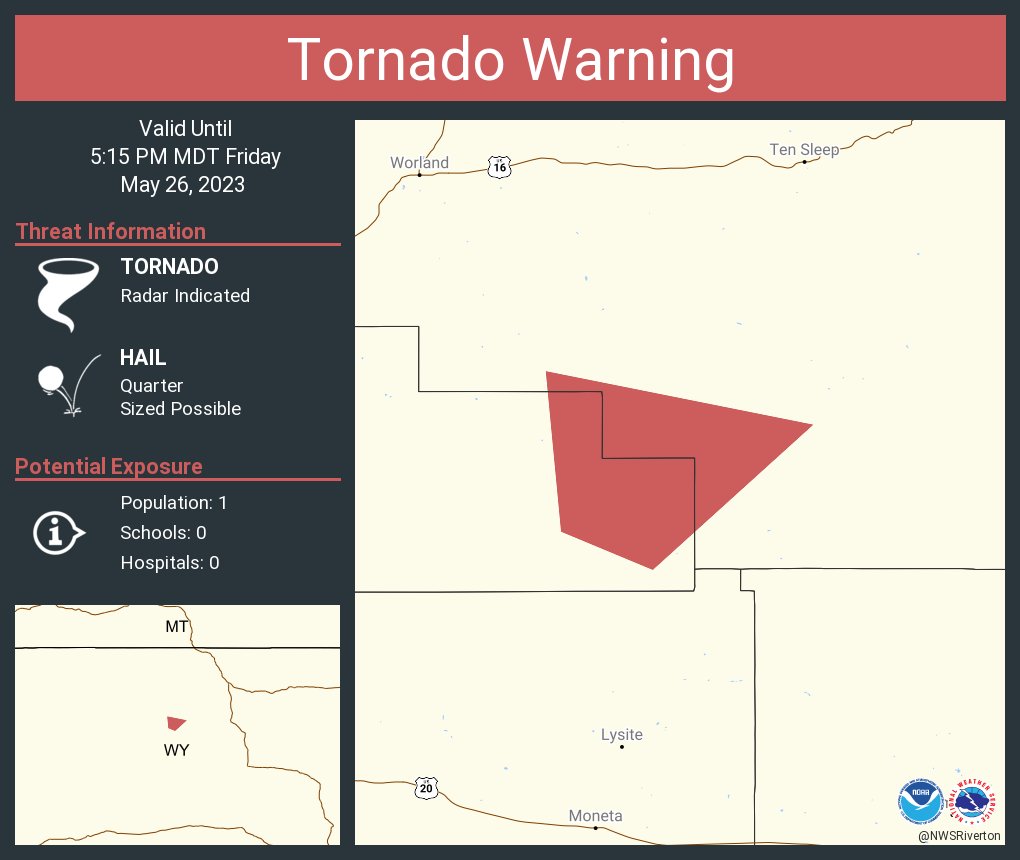 NWS Tornado on Twitter "Tornado Warning including Hot Springs County