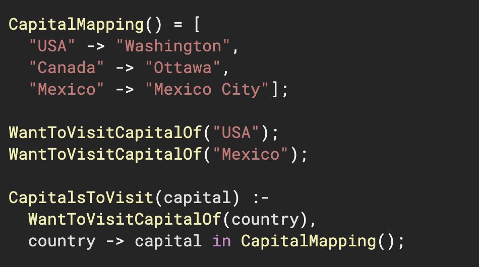 EvgSkvDev's tweet image. Here is a more elaborate example of value lookup.

#SQL #LogicProgramming #Logica