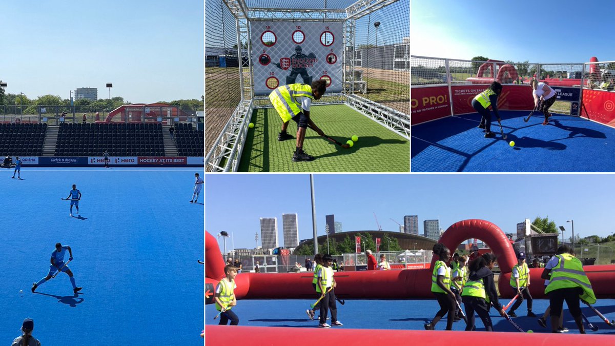 RFitzroyAcademy's tweet photo. What a day it’s been! #Year5 and #year6 hockey team had the opportunity to attend a pro-league international hockey session in the Olympic Park, practise their skills between the matches and even meet professional players and get their autographs. #beyondcurriculum #peatRFA https://t.co/WqKWAHsTJA