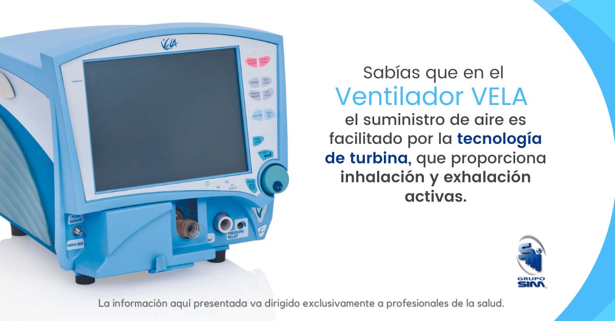 GPOSIM's tweet image. El sistema de  ventilación Vela es un dispositivo amigable en interfaz, su amplia gama  de modos ventilatorios permite aplicación hacia pacientes pediátricos y  adultos.

✅ Para mayor información te invitamos a consultar nuestro sitio oficial.

#gestionintegraldesalud