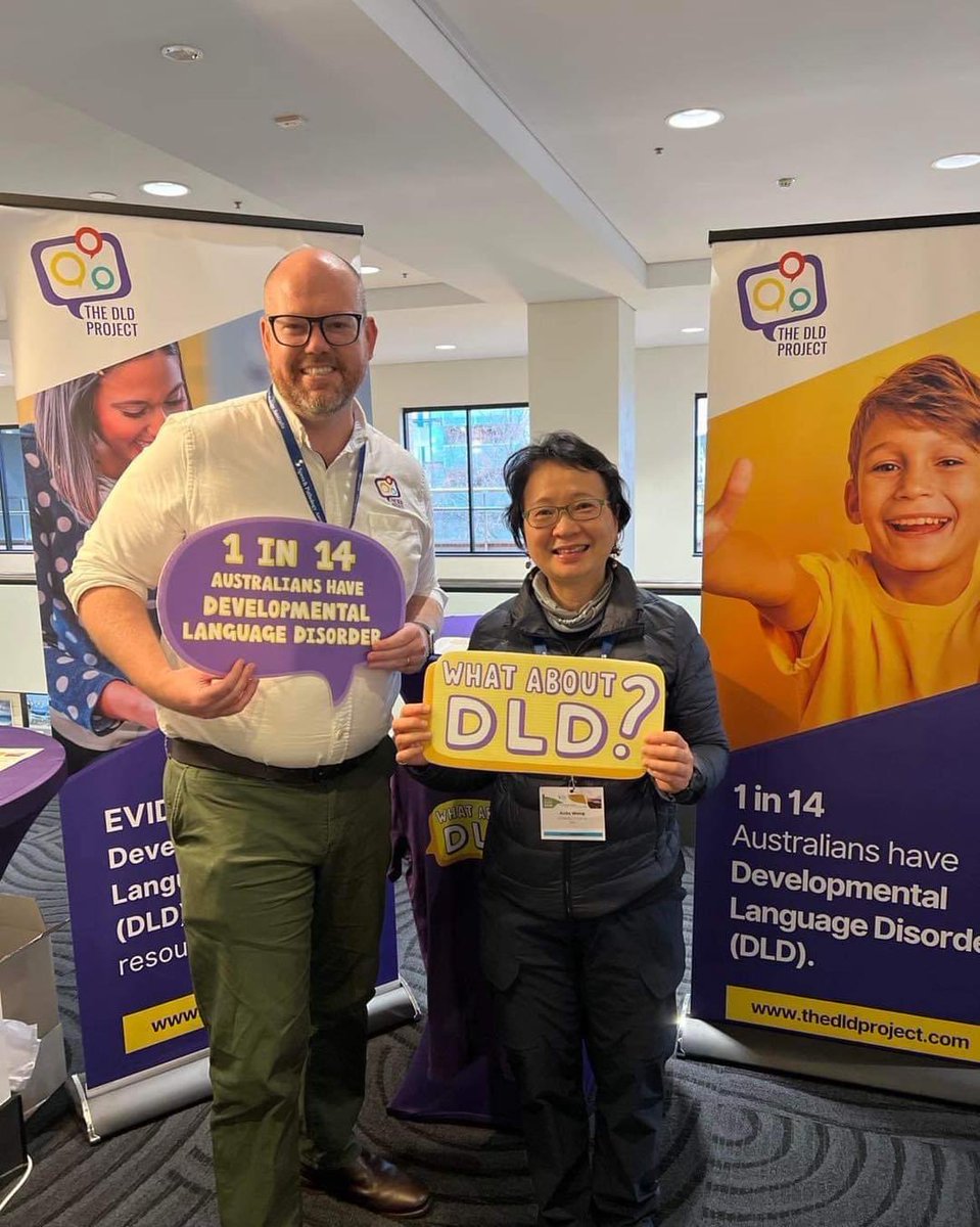 Shaun and Anita on the RADLD committee caught up face to face at the Speech Pathology Australia conference in Hobart Tasmania! That doesn’t happen often! @RADLDcam #DLDday