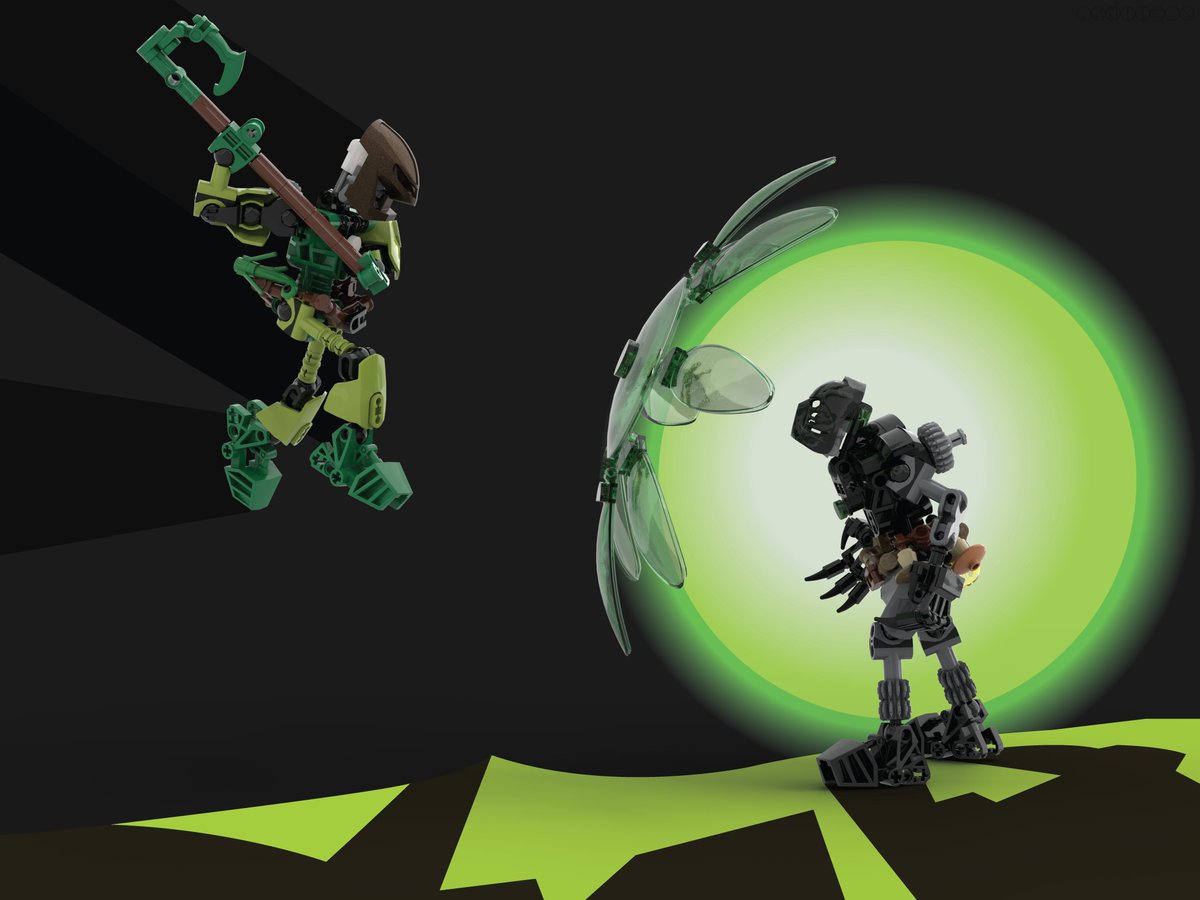 spring__ray's tweet image. Remaking old art--in fact, the very first Bionicle piece I did in 2020.