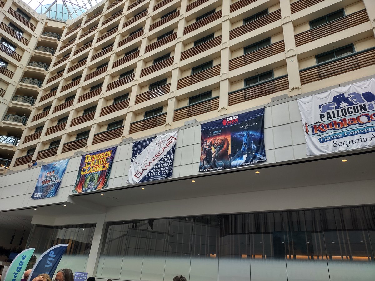 deadalivegames's tweet photo. And #kublacon #kublacon2023 begins again! First time in the vendor hall and we're all set up! #deadalivegames #omicronprotocol #lunarrush #cyberpetquest https://t.co/0J8ToJhnjp