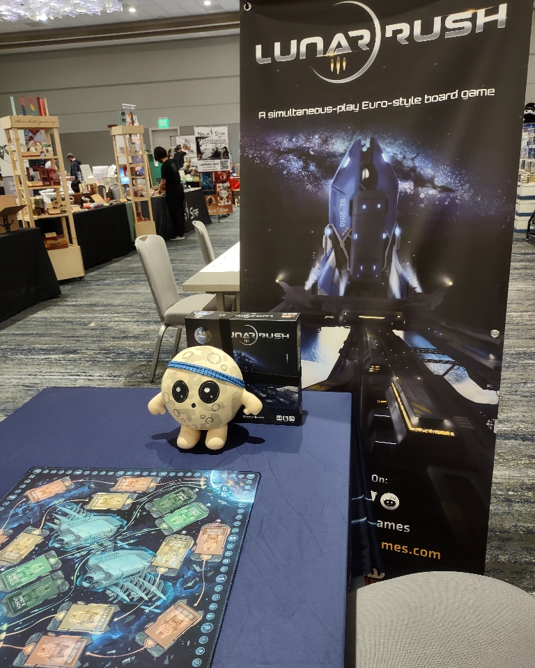 deadalivegames's tweet photo. And #kublacon #kublacon2023 begins again! First time in the vendor hall and we're all set up! #deadalivegames #omicronprotocol #lunarrush #cyberpetquest https://t.co/0J8ToJhnjp