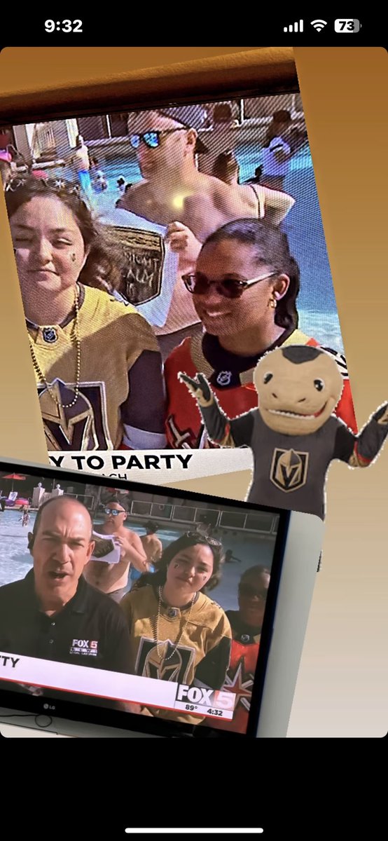 LVJT's tweet photo. Though we didn’t get the W, the @GoldenKnights watch party at @MandalayBay Beach was fun!

Had a blast being that dumb shirtless guy on tv during Weatherboy @tedpretty’s live hit. 

“Don’t cuss and don’t take your clothes off.” 

No problem! 😂 Thanks for watching! https://t.co/fuBPOcNQtw