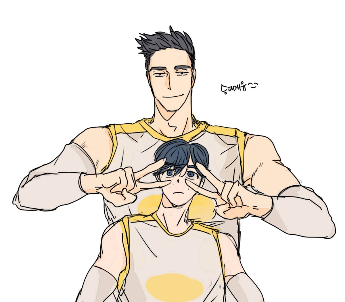 주말 낛
승대랑 재유 
승대가 5XL잖아요...