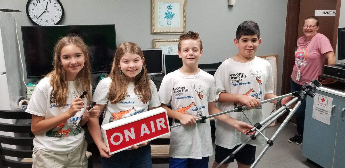 Our @TheissKISD news crew has been the behind-the-scenes action to keep our live announcements running each morning this school year! What a collaborative, dedicated team of risk taking leaders! @KleinISD #wildaboutlearning