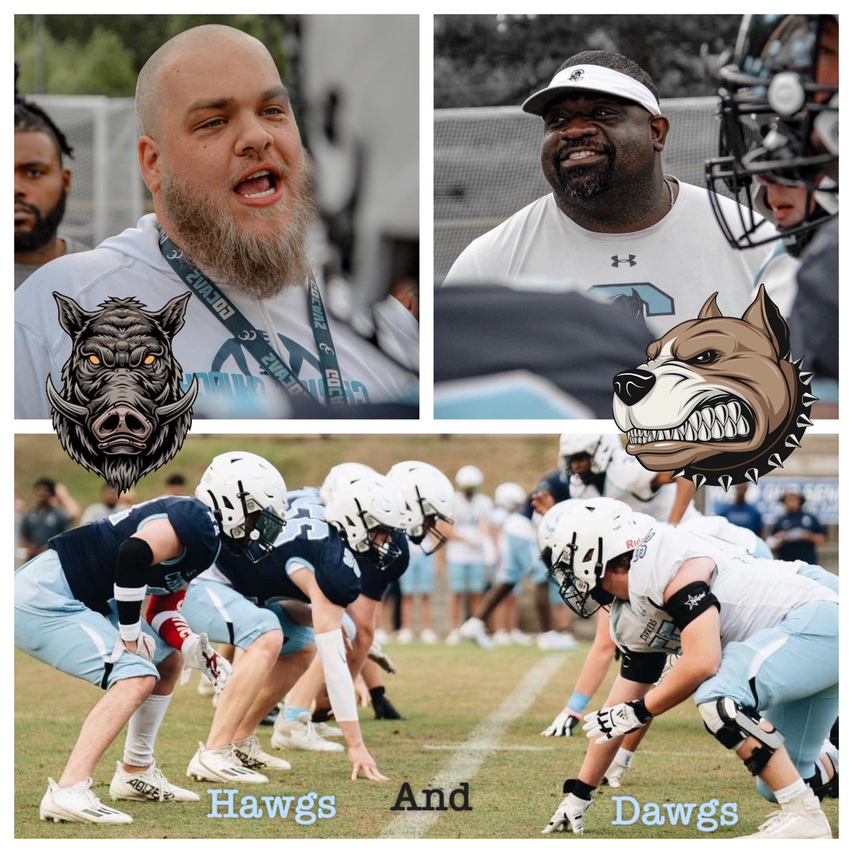 When you love what you do there’s never a day that feels like work. Great spring game last night, thankful to be coaching and working with my man @Yawn76 in the trenches. It’s a way of life, HAWGS block, DAWGS EAT, CAVS BY 50!#Elevate#GoCavs#GoBAC @ccesfootball