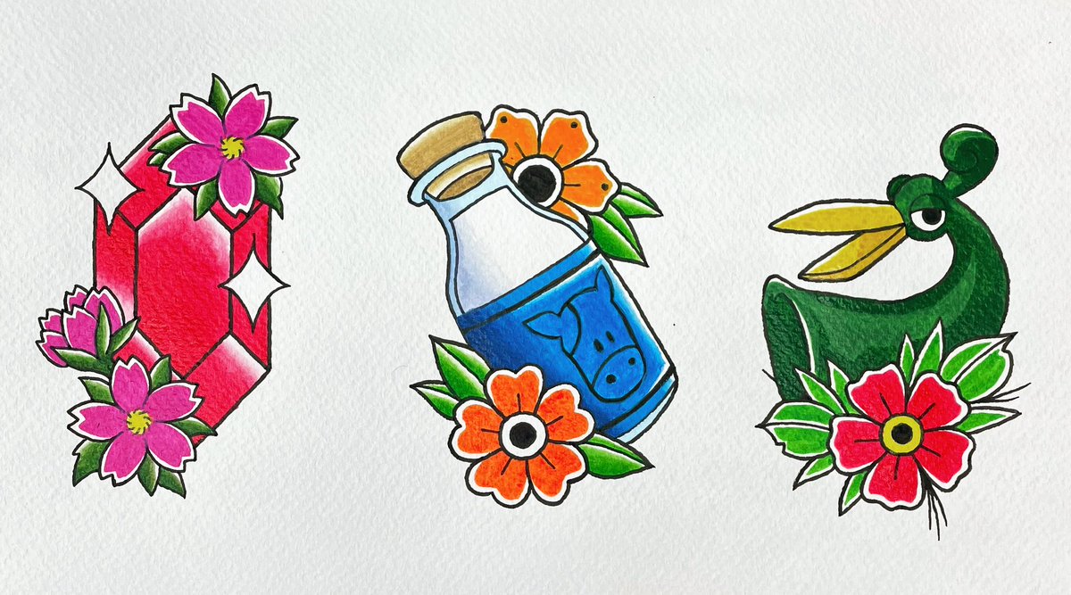 rizzoabby's tweet photo. Got the ok to start booking people today 👀👀👀 Also did some Zelda flash ✨ Who wants one?? 💕 #tattoo #tattooflash https://t.co/f9GWcj0lVc