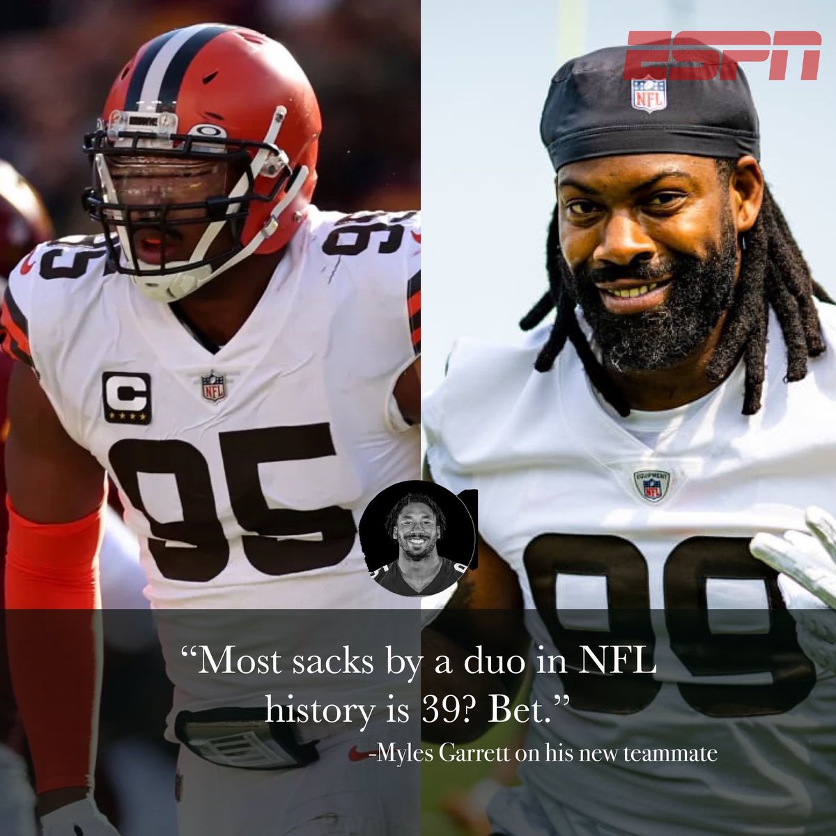 Scuba_Steve26's tweet photo. QBs around the league have been put on notice 👀 #DawgPound https://t.co/2nte2iUj9R