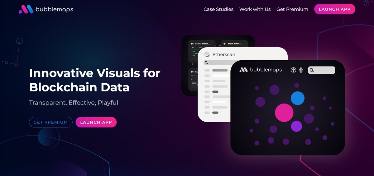 Step 2: Harness @bubblemaps

Bubble maps visually represent token ecosystems and their interconnectedness.

 Leverage this visualization technique to identify promising projects and potential alpha wallets: