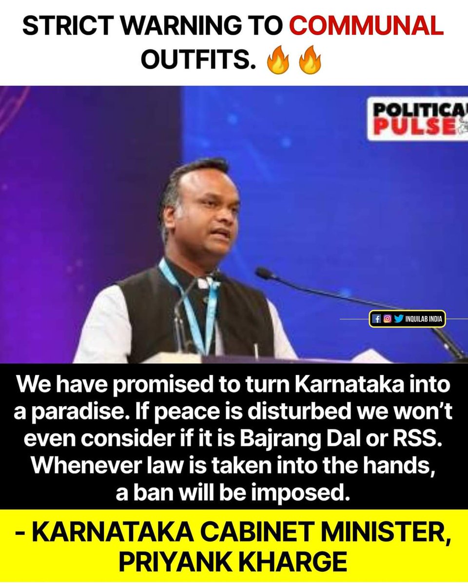 Very well said!!

#KarnatakaCabinet 
#PriyankKharge
#SaturdayMotivation