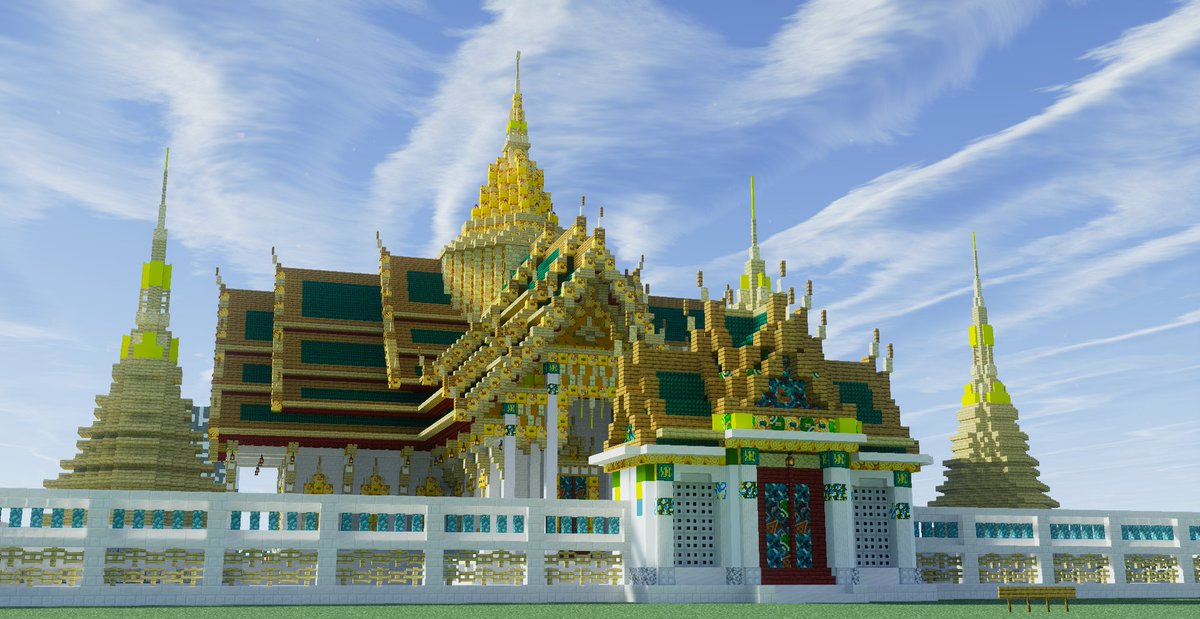 TaixueCN's tweet image. A part of temple of the Emerald Buddha.

#minecraft #minecraft建築コミュ #マイクラ #Minecraftbuilds