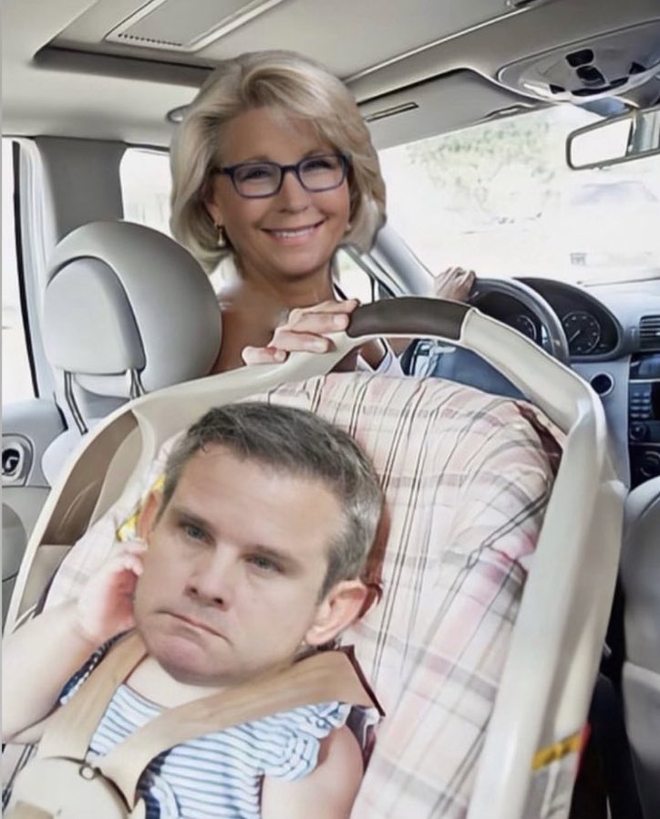 A live look in of @Liz_Cheney & @AdamKinzinger as they pack up the vehicle to take their Milli Vanilli J6 Committee to McDonald’s to get baby Adam a happy meal, so he will stop pouting! 🤣😂🤣😂😭☠️