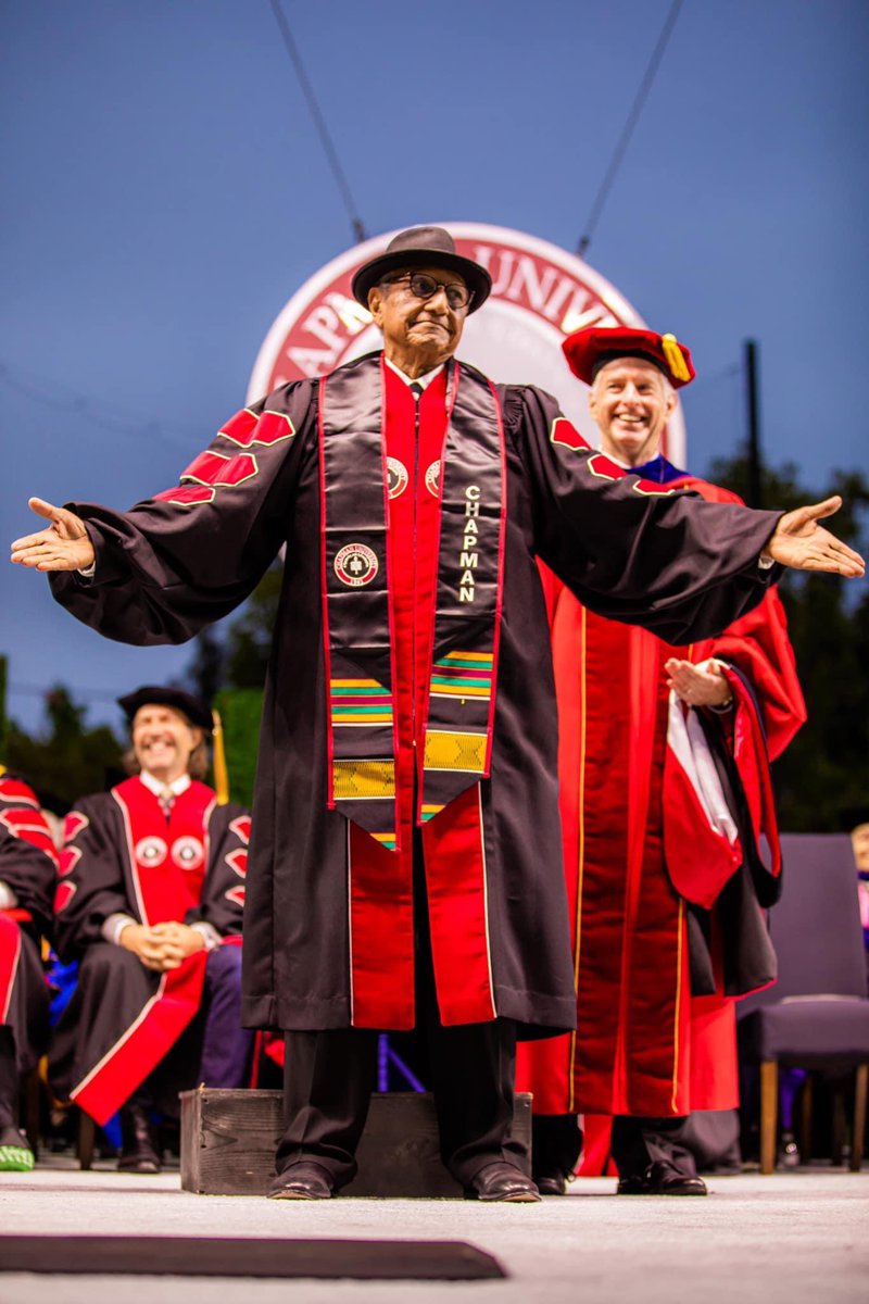 Congratulations to #DisneyLegend @floydnorman on receiving an honorary doctorate degree from @ChapmanU!