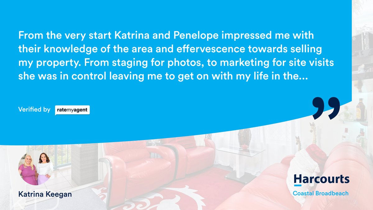 KatrinaPenelope's tweet photo. My latest RateMyAgent review in Surfers Paradise.

https://t.co/WRK6RAJelG

...
#ratemyagent #realestate #Harcourts_Coastal_Broadbeach https://t.co/l2MYF2mNCb
