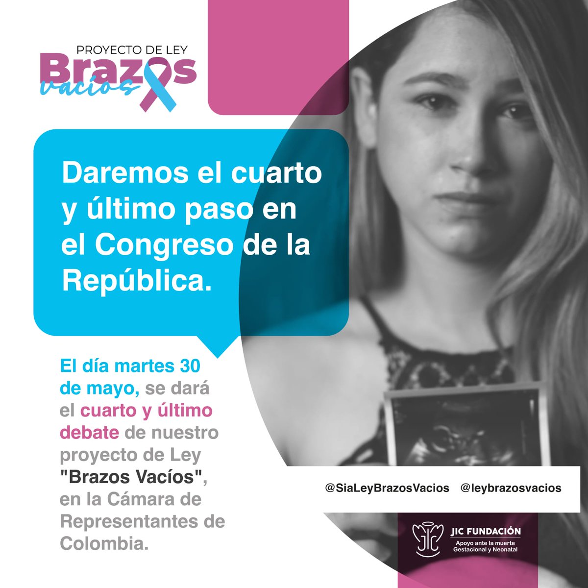 Daremos el 4° y último paso en el Congreso de la República 🇨🇴en el último debate de nuestro proyecto de Ley "Brazos Vacíos". Por una atención humanizada y un duelo respetado.
🌿
#SiaLeyBrazosVacíos
#LeyBrazosVacíos
#Dueloperinatal
#Debate
#Saludmental
#Humanizacion #SaludMental