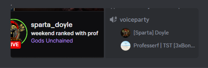 rckmtl_'s tweet photo. @DdoyleGu dual-streaming like a pro with @TheProfesserf !
https://t.co/5JXv5v7lHH
https://t.co/EMN50tWVWd
#godsunchained #tcg #nft #teamstreamteam https://t.co/M2QqzK5x2y