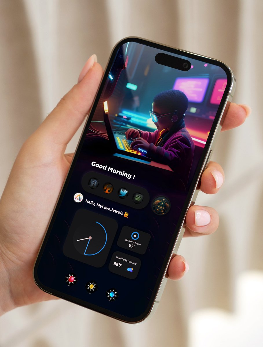 MyLoveJewels's tweet photo. 🙆 Hell:O Good Afterno_On!☀

🔥 #Gold3nSet Icons by Me.
🔥 Cardfiy #KWGT &amp; #Wallpapers by @AndroidTools3
🔥 Hishoot2i @nalankang1 
🔥 #Nova Launcher #Withnova

#Mytheme 
#C1rCuit 
#iOnyx
#M1n1m4L
#Past3L
#S1LK  
#jailbreak https://t.co/7XC2ehp2tK