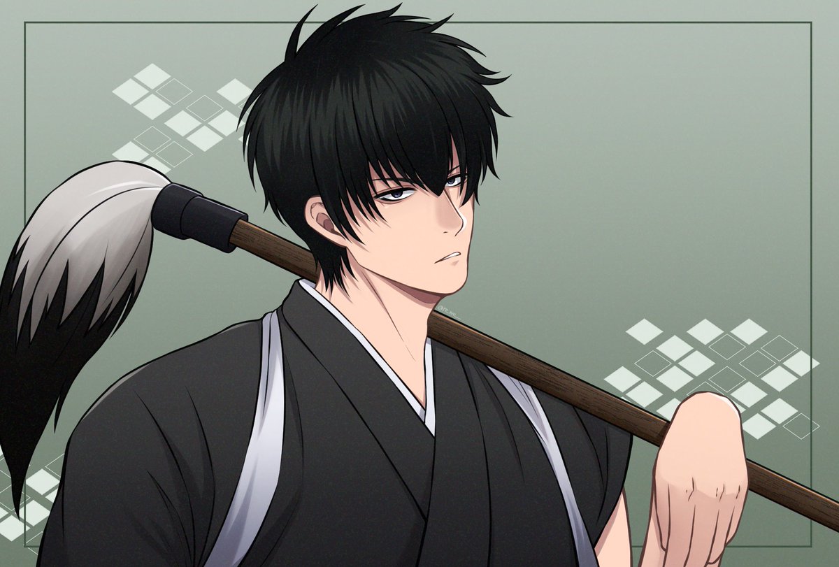 パフォーマンス書道の土方くん描いてみた！
#銀魂 #gintama
