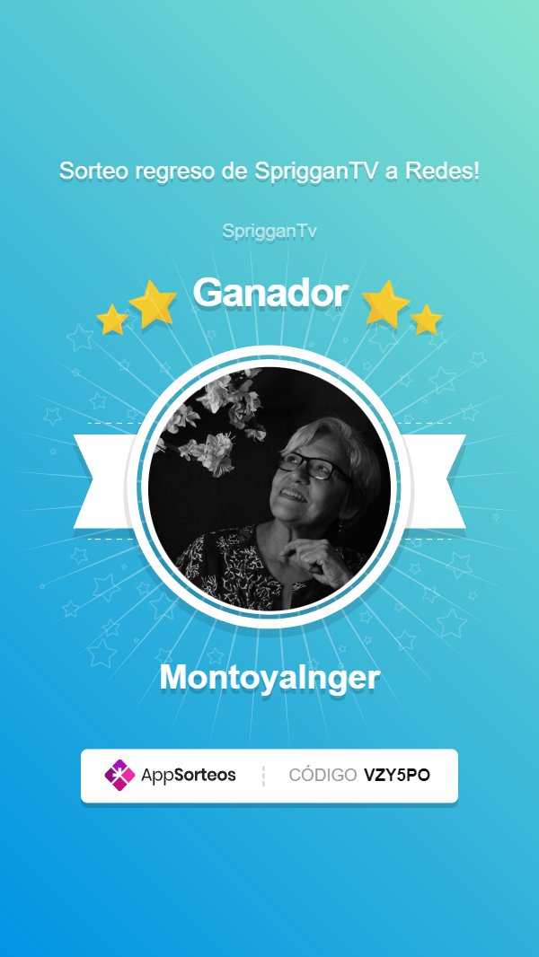 SprigganTv (@spriggantv) on Twitter photo Bueno chicos, el ganador de este sorteo es <a href="/MontoyaInger/">Inger Montoya</a> y tiene 12 horas para contactarnos y enviarnos su ronin para enviarle el premio
Si no se presenta, recibira el premio el ganador suplente <a href="/Axiewillian/">AxiewillianGGS</a>
Muchas felicidades y gracias por participar en este evento! 🙏🔥❤️ Bueno chicos, el ganador de este sorteo es <a href="/MontoyaInger/">Inger Montoya</a> y tiene 12 horas para contactarnos y enviarnos su ronin para enviarle el premio
Si no se presenta, recibira el premio el ganador suplente <a href="/Axiewillian/">AxiewillianGGS</a>
Muchas felicidades y gracias por participar en este evento! 🙏🔥❤️