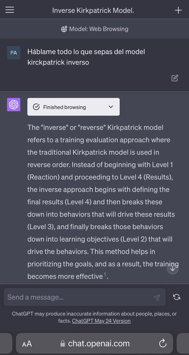 pablober's tweet photo. IT IS OFFICIAL #chatGPT INDEXES THE WEB IN REAL TIME USING @Microsoft‘s #Bing! it’s #SearchEngine! Today I asked a particularly difficult question to #chatGPT. It did not find the answer in its mega #bigdata database. The message appeared Browsing the web." #Ai @OpenAI Amazing! https://t.co/MEK6BBYmX6