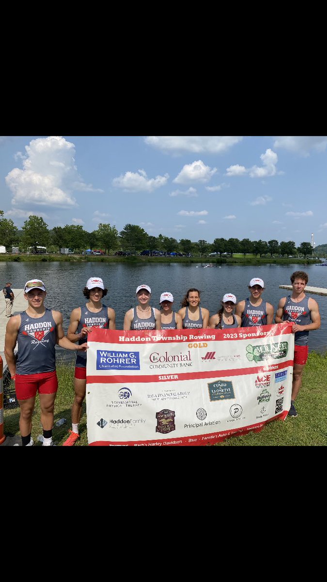 Great racing today for the Hawks with the Girls Varsity Quad finishing in 3rd and the Boys Varsity Quad finishing in 1st!!! Both boats advance to the finals tomorrow 5/27/23. 
Girls Final - 1:52pm 
Boys Final - 1:59pm 
Live Stream- youtube.com/live/PFuG9vxMU… 
<a href="/HadTwpSports/">HT Sports</a>
