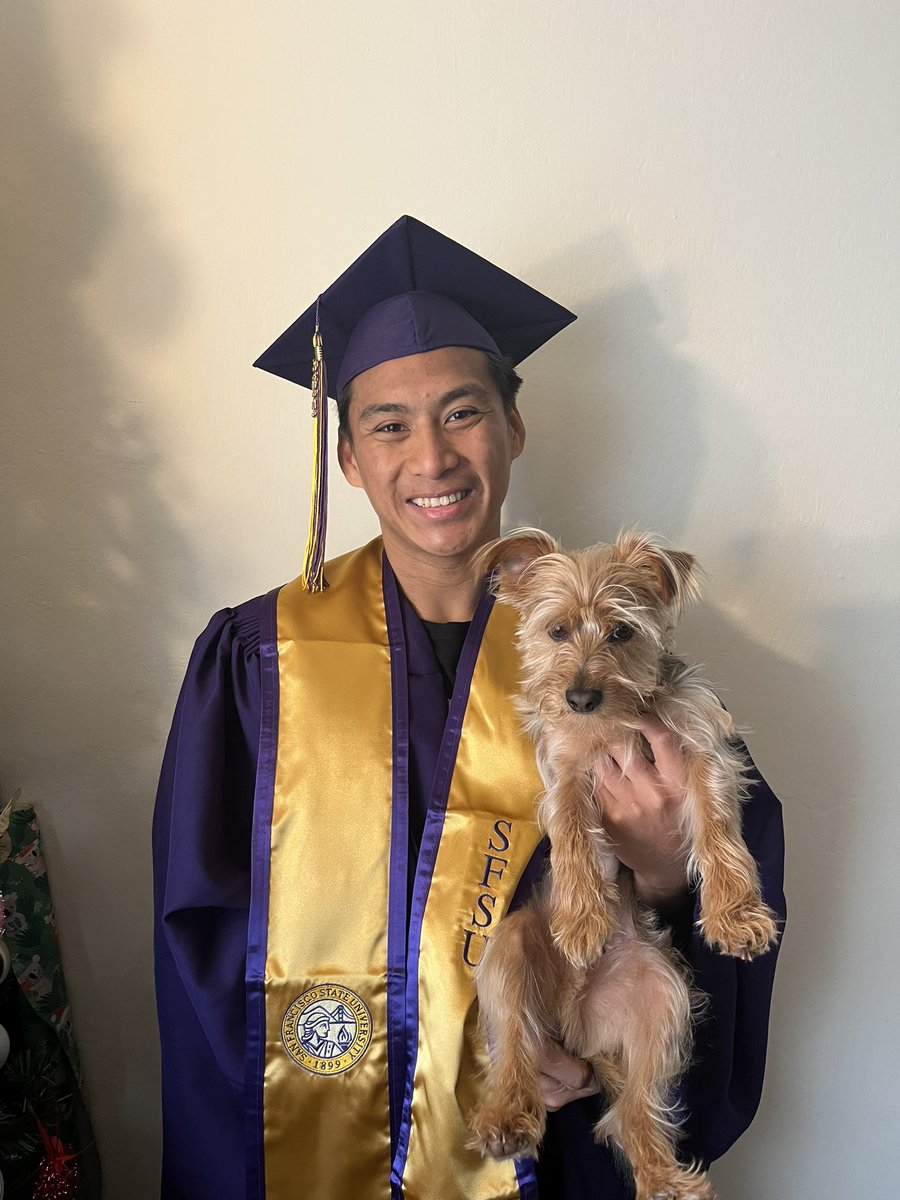With_eeZe's tweet image. Congrats to my brother, Sean Zorcon Thayer on graduating! Love mom, dad, oyen, Ming ez and Koda #SFSU2023