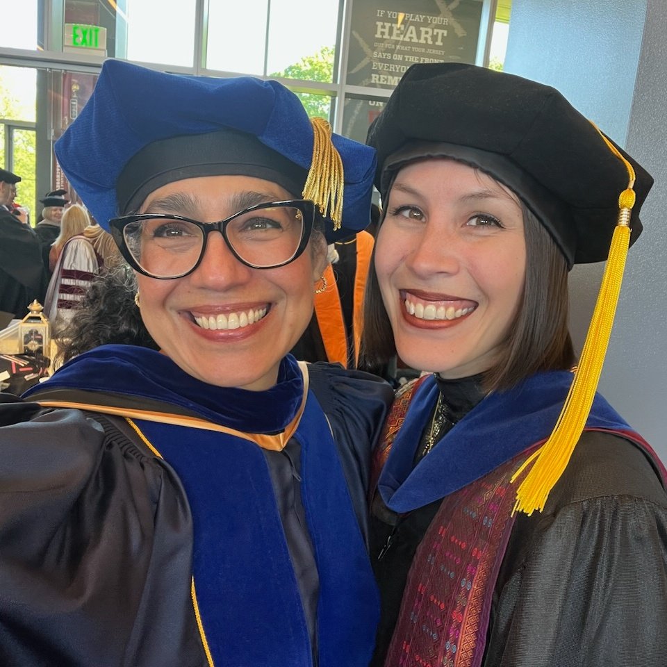 Fri, May 26, 2023 <a href="/UMassAmherst/">UMass Amherst</a> Commencement Day 🎊 Especially honored to be hooded by one of my most beloved mentors Dean @drmaricastaneda and forever grateful to the depts that raised me <a href="/UMassCommDept/">UMassCommunication</a> + <a href="/UMassWGSS/">umass wgss</a>