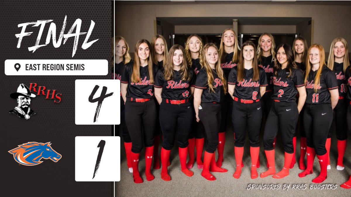 The Riders get the win 4-1 over Sheyenne and advance to the East Region Championship tomorrow! Let’s go ladies😤 <a href="/RRHSsoftball/">Red River HS Softball</a>