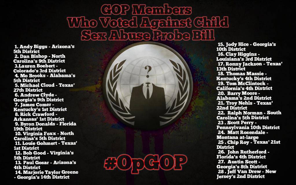 #Anonymous #OpGOP 
#GOPareGroomers