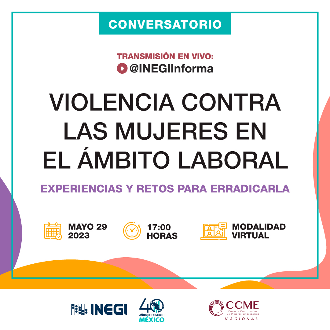 INEGI_INFORMA's tweet photo. 27.9% de las #mujeres en México que han tenido un trabajo, han experimentado algún tipo de #violencia a lo largo de su vida laboral. Conoce más sobre los retos para erradicarla en este #Conversatorio.

🗓️ Mayo 29
🕔 17:00 horas
🖥️ Transmisión #EnVivo: https://t.co/V7zqnChm9Y https://t.co/rEabZtlsen