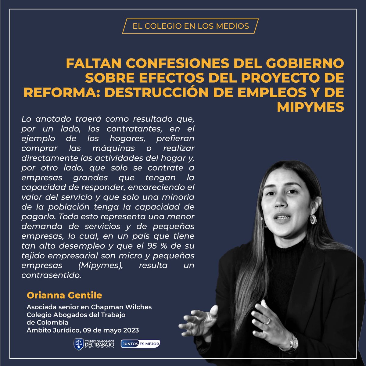 Colegio Abogados del Trabajo de Colombia tweet media