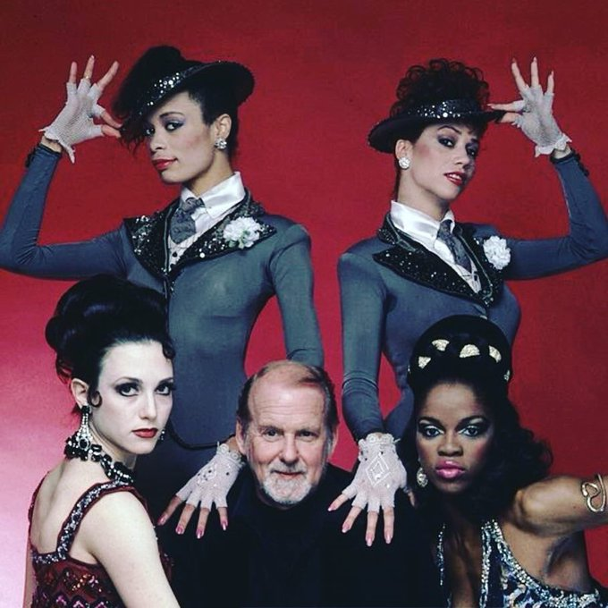 #SweetCharity 1986 #BroadwayRevival, for #DanceMagazine, w/ @BebeNeuwirth, #BobFosse, Allison Williams, Valarie Pettiford & Barbara Yeager. #BebeNeuwirth won a Best Featured Musical Actress @TheTonyAwards for her performance as 'Nickie.' (Not pictured: Debbie Allen, as 'Charity')