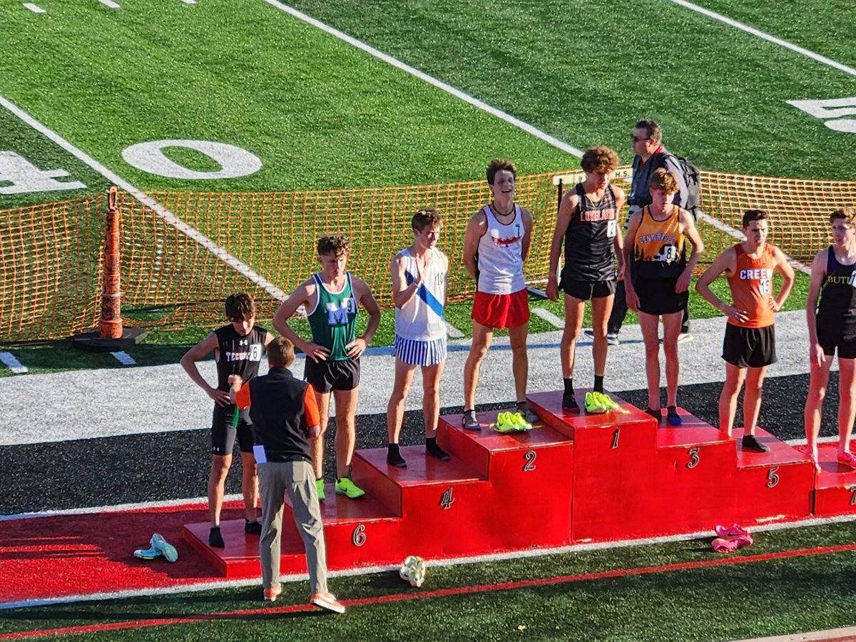 Tecumseh_Arrows's tweet image. Parker Jackson finished 8th in the 1600m Run at the Regionals. He ran a tough gusty race. He made the podium. Great Job!