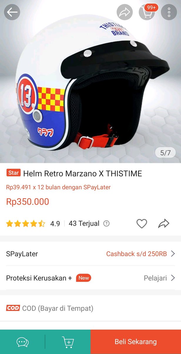 beli helm ini lucu kali ye