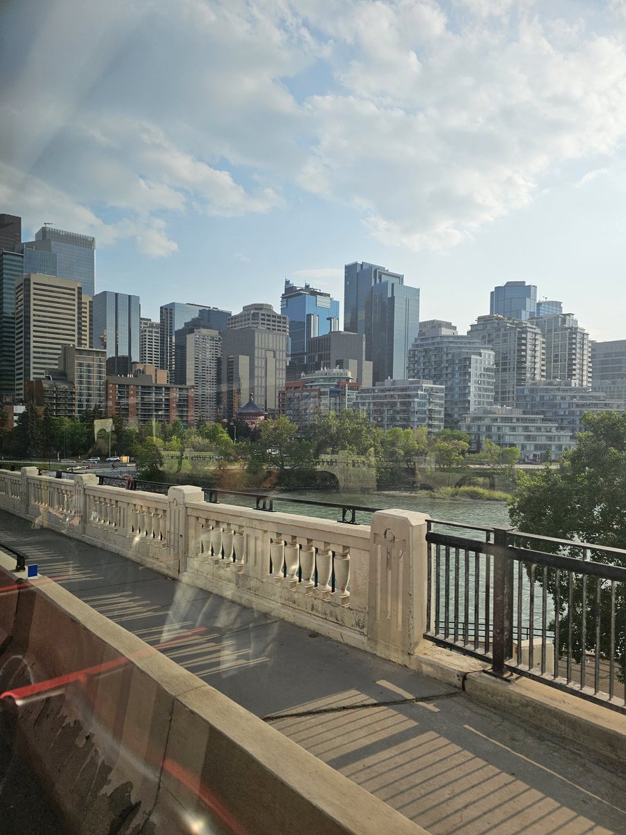 I really wish we had rail to the airport and all, but I love being treated to this view coming across the Centre St Bridge every day.