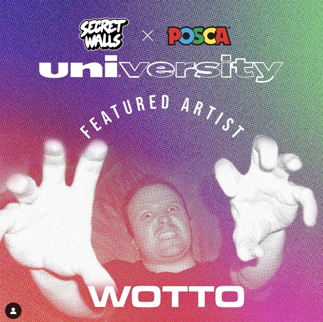 #SecretWalls x <a href="/POSCA_Coloring/">POSCA</a>  🎨 uni-versity presents workshop day 2, hosted by artist <a href="/wotto76/">wotto76</a> 

RSVP here 👉 uniballco.com/collections/po…