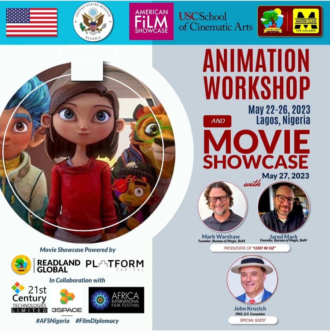 MOVIE SHOWCASE ON CHILDREN'S DAY AT READLAND 

The workshop which was facilitated live by Jared Mark and Mark Warshaw, co-founders of Bureau of Magic Studios, creators of the Three Emmy Award-winning animated series "Lost in Oz"

#Readlandreadingadventure