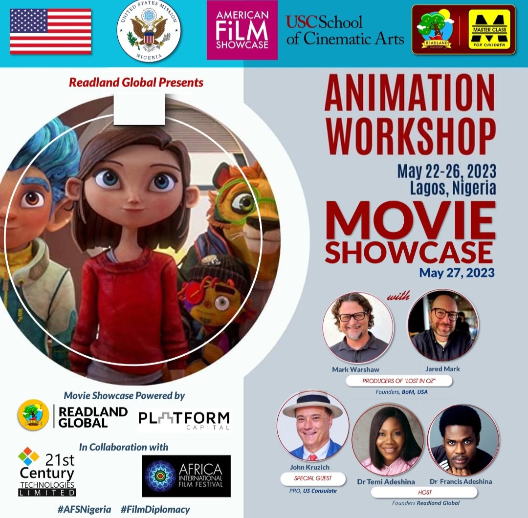 The 5 Day training featured other virtual guest appearances from other directors and producers across the world.

The movie is based on the book 'The Lost in Oz'. The book was translated into this movie.
#Readlandreadingadventure