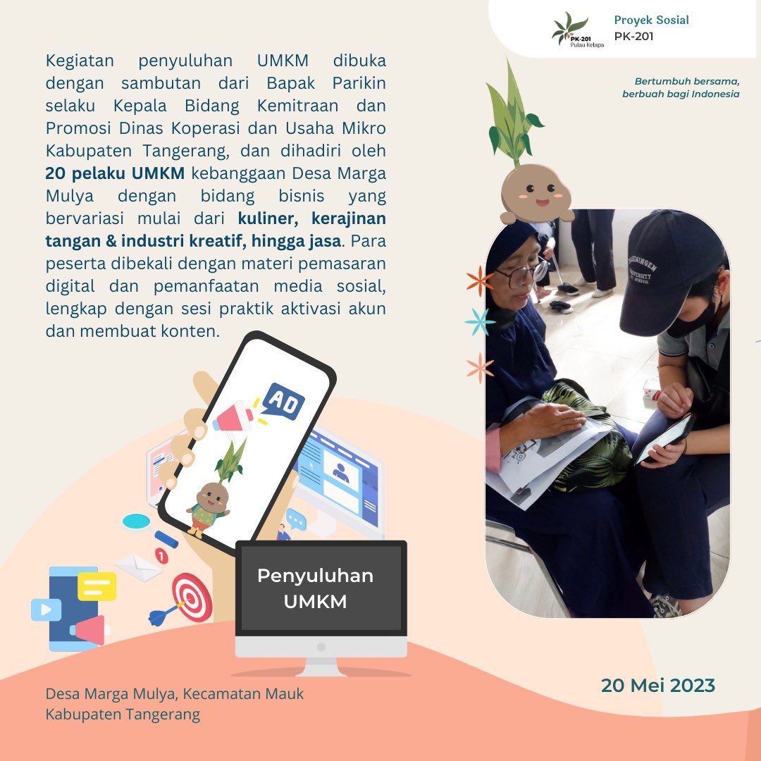 pk201_lpdp's tweet photo. Sobat Coco, seminggu yang lalu kamu lagi siap-siap di Desa Marga Mulya atau gabung online via Zoom? Mari kita mulai kilas balik kegiatan Proyek Sosial dari PK-201! https://t.co/cOEuo63CId