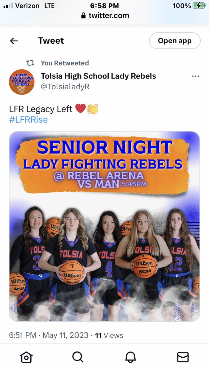 Tolsia High School Lady Rebels tweet media