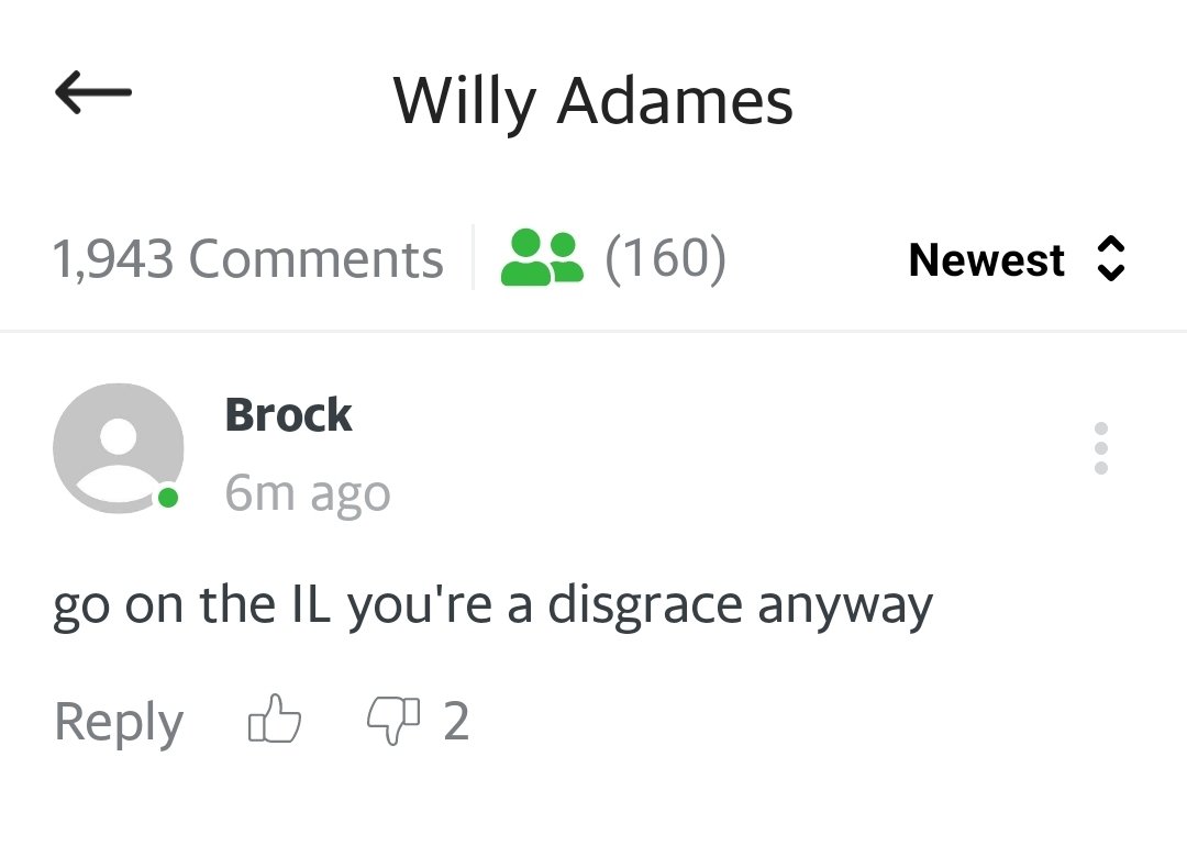 Willy adames gets hit with a hard foul ball in the dugout that could potentially be very serious

Yahoo fantasy baseball forums: