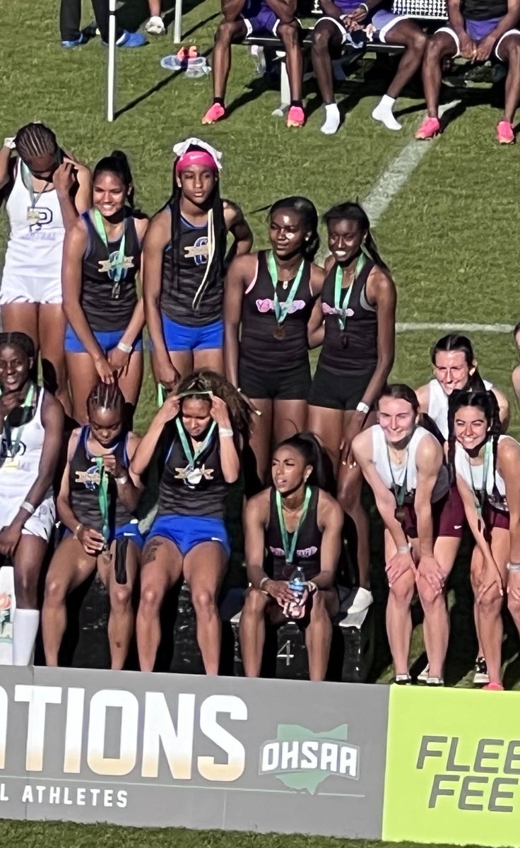 OOHSTandF's tweet photo. Congrats to the Girls 4x200 of T. Levy, C. Shimp, J. Davis and T. Christian who broke their own school record again running 1:40.83!!! They placed 4th and advance to state! Congrats! https://t.co/CePcNHvi20