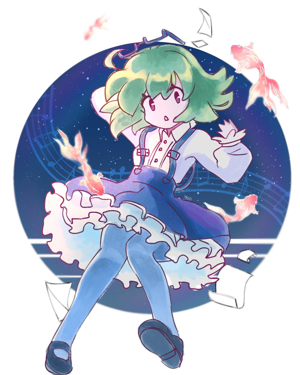Meg_chan1391's tweet photo. 🎶Anti Gravities🎶🐟💚🧡fanart 

#GUMI #VOCALOID 
#グミ #メグッポイド https://t.co/mRNV2mKOVE