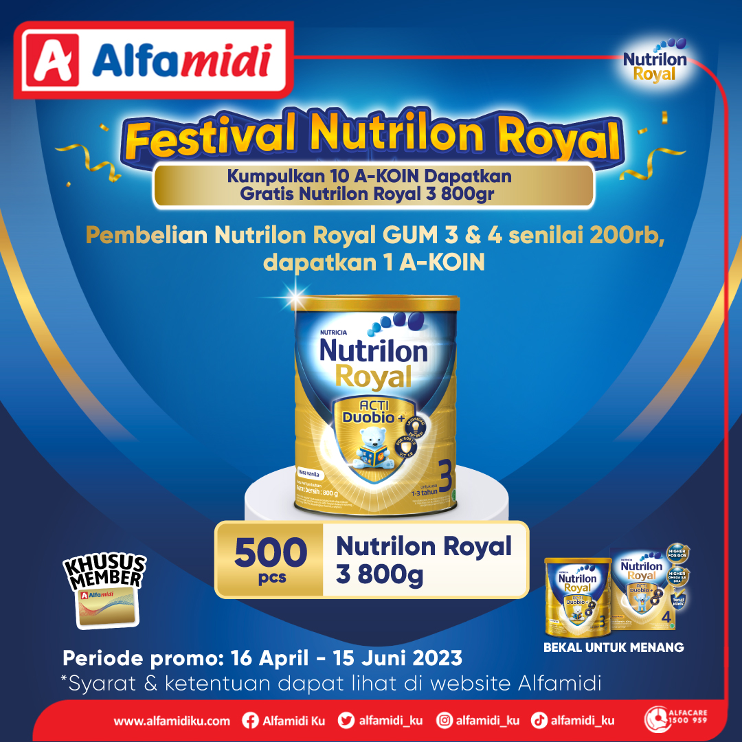 alfamidi_ku's tweet photo. Khusus member Afamidi, hanya dengan pembelian Nutrilon Royal GUM 3 dan 4 senilai Rp 200.000 dapatkan 1 Alfamidi Koin.

#AyokeAlfamidi dan kumpulkan 10 A-Koin dapatkan GRATIS Nutrilon Royal 3 800gr.

#AlfamidiUntukIndonesia #AlfamidiHadirMelayani #Alfamidi #PromoAlfamidi #Memb https://t.co/156u8O154E