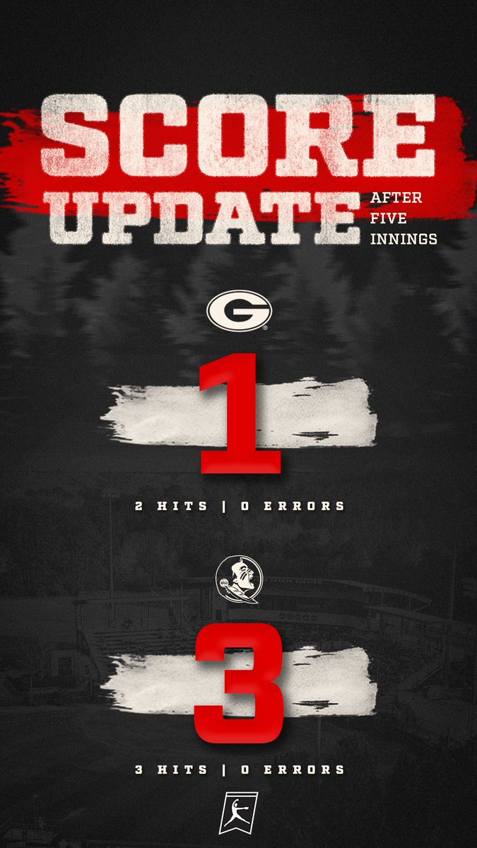 We're through five in Tallahassee 

After 5️⃣
🍢 3
🐶 1

🖥 gado.gs/amx (ESPN)
📈 gado.gs/amy

#Team27 | #GoDawgs