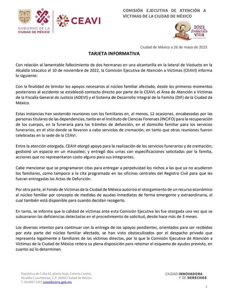 JuridicoBearr's tweet image. #Justicia Como no saben que es brindar apoyo a #Victimas y desconocen que es una #Victima @CEAVI_CDMX simplemente descalifica y revictimiza, en lugar de eso que den justicia y sino pueden que renuncien  @Claudiashein @FiscaliaCDMX #Noticias #SeLesAdvirtio